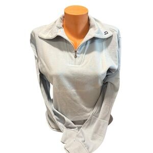 NEW BENGER SPORTSWEAR Vintage Hollywood 1/4 Zip Women’s Pullover Powder Blue NWT